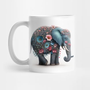 Beautiful Flowered Elephant Mug